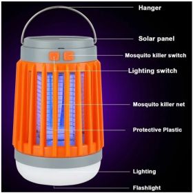 Solar USB Mosquito Killer Light Electronic Fly Bug Insect Zapper Trap Pest Lamp