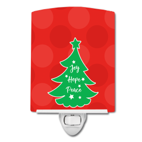 Christmas Tree Red Green  C Styles Ceramic Night Light
