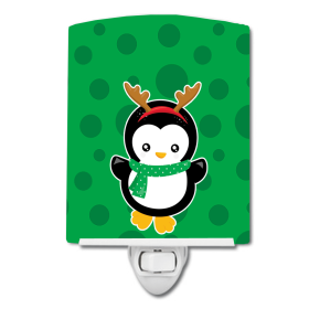 Christmas Penquin Reindeer  C Styles Ceramic Night Light