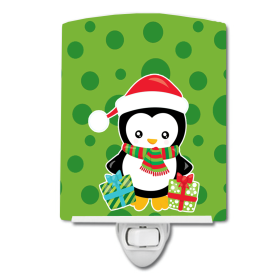 Christmas Penquin Presents  C Styles Ceramic Night Light