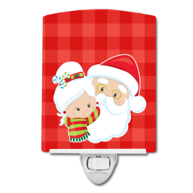 Christmas Santa Claus and Mrs Claus  C Styles Ceramic Night Light