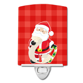 Christmas Santa Claus list  C Styles Ceramic Night Light