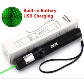 USB Rechargeable Green Laser Pointer Pen Light 990Miles 532NM Astronomy Visible Beam Light 1mw Flashlight
