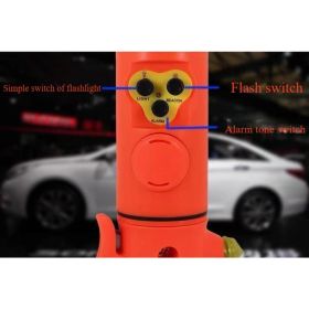 Red&Yellow Multi-functional Car Safety Hammer With Flashlight