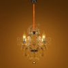 K9 Crystal Chandeliers Lighting 4 Lights Crystal Ceiling Lamp Home Decoration Silver