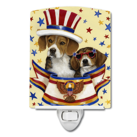 B Styles Ceramic Night Light (Color: Beagle USA, size: 4 x 6)