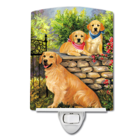 G Styles Ceramic Night Light (Color: Golden Retriever At the Gate, size: 4 x 6)