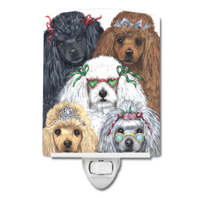 P Styles Ceramic Night Light (Color: Poodle Oodles, size: 4 x 6)