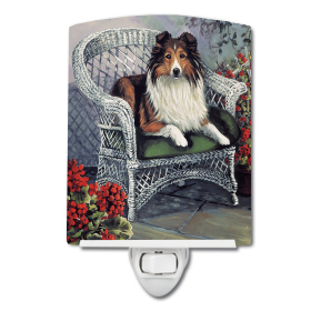 S Styles Ceramic Night Light (Color: Sheltie Patio Jewel, size: 4 x 6)