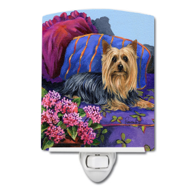 S Styles Ceramic Night Light (Color: Silky Terrier Luxurious, size: 4 x 6)