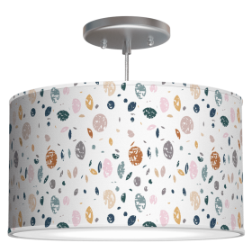 CHICAGO DRUM PENDANT LIGHT (Color: River Rocks, size: 18")