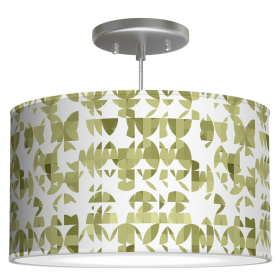 CHICAGO DRUM PENDANT LIGHT (Color: Succulent Green, size: 18")