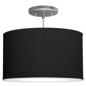 Chicago Drum Pendant (Color: Silk Ebony, size: 18" Diameter Shade)