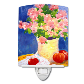 P Styles Ceramic Night Light (Color: Pink Bouquet of Flowers, size: 4 x 6)
