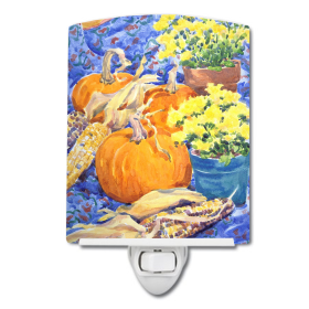 F Styles Ceramic Night Light (Color: Flower - Mums #2, size: 4 x 6)