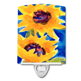 F Styles Ceramic Night Light (Color: Flower - Sunflower, size: 4 x 6)