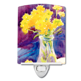 F Styles Ceramic Night Light (Color: Flower, size: 4 x 6)