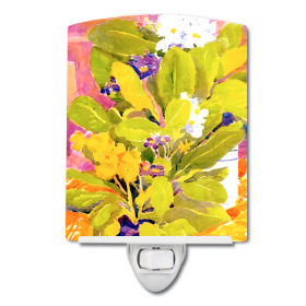 F Styles Ceramic Night Light (Color: Flower #2, size: 4 x 6)