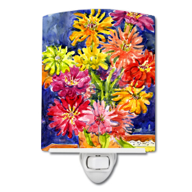 F Styles Ceramic Night Light (Color: Flower - Gerber Daisies #2, size: 4 x 6)