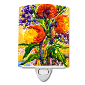 F Styles Ceramic Night Light (Color: Flower #4, size: 4 x 6)