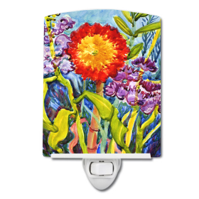 F Styles Ceramic Night Light (Color: Flower - Sunflower #3, size: 4 x 6)