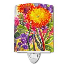 F Styles Ceramic Night Light (Color: Flower - Aster, size: 4 x 6)