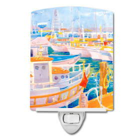 S Styles Ceramic Night Light (Color: Shirmp Boats, size: 4 x 6)