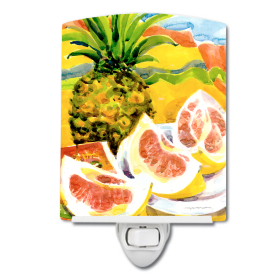 P Styles Ceramic Night Light (Color: Fruits and Vegetables - Pineapple, size: 4 x 6)