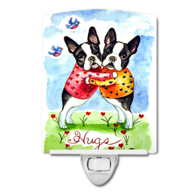 H Styles Ceramic Night Light (Color: Boston Terrier, size: 4 x 6)