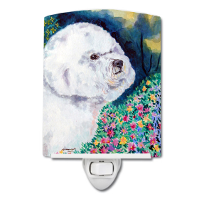 B Styles Ceramic Night Light (Color: Bichon Frise, size: 4 x 6)