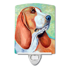 B Styles Ceramic Night Light (Color: Basset Hound, size: 4 x 6)