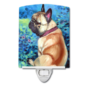 F Styles Ceramic Night Light (Color: Animals/French Bulldog, size: 4 x 6)