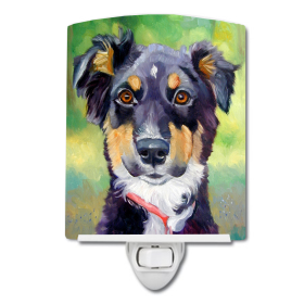 E Styles Ceramic Night Light (Color: Animals/English Shepherd, size: 4 x 6)