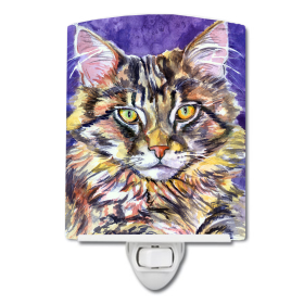 M Styles Ceramic Night Light (Color: Animals/Cats/Maine Coon, size: 4 x 6)