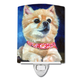 F Styles Ceramic Night Light (Color: Animals/Pomeranian, size: 4 x 6)