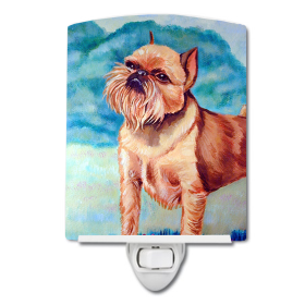 B Styles Ceramic Night Light (Color: Brussels Griffon, size: 4 x 6)