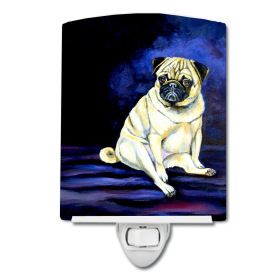 F Styles Ceramic Night Light (Color: Pug, size: 4 x 6)