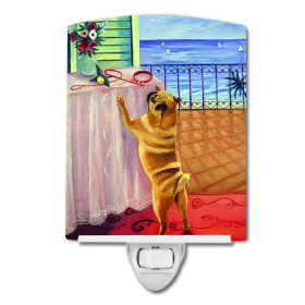 H Styles Ceramic Night Light (Color: Pug, size: 4 x 6)