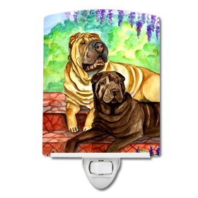 S Styles Ceramic Night Light (Color: Shar Pei, size: 4 x 6)