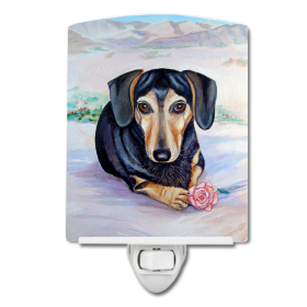 B Styles Ceramic Night Light (Color: Dachshund, size: 4 x 6)