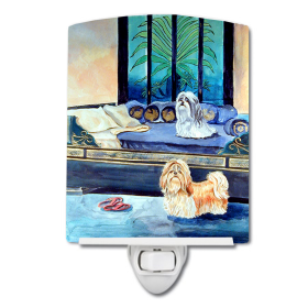 S Styles Ceramic Night Light (Color: Shih Tzu, size: 4 x 6)