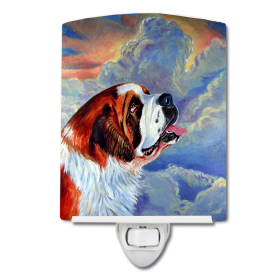 S Styles Ceramic Night Light (Color: Saint Bernard, size: 4 x 6)