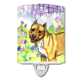 P Styles Ceramic Night Light (Color: Pit Bull Terrier, size: 4 x 6)