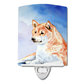 S Styles Ceramic Night Light (Color: Shiba Inu, size: 4 x 6)