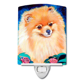 P Styles Ceramic Night Light (Color: Pomeranian, size: 4 x 6)