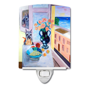 S Styles Ceramic Night Light (Color: Schnauzer, size: 4 x 6)