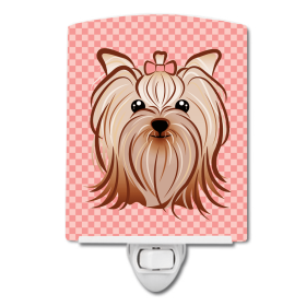 P Styles Ceramic Night Light (Color: Yorkie, size: 4 x 6)