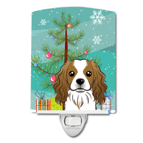 Christmas Tree and Dog Ceramic Night Light (Color: Cavalier King Charles Spaniel, size: 4 x 6)