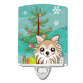 Christmas Tree and Dog Ceramic Night Light (Color: Chihuahua, size: 4 x 6)