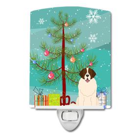 Christmas Tree and Dog Ceramic Night Light (Color: Moscow Watchdog, size: 4 x 6)